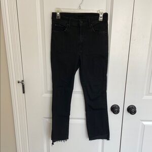 MOTHER Black Ankle Jeans